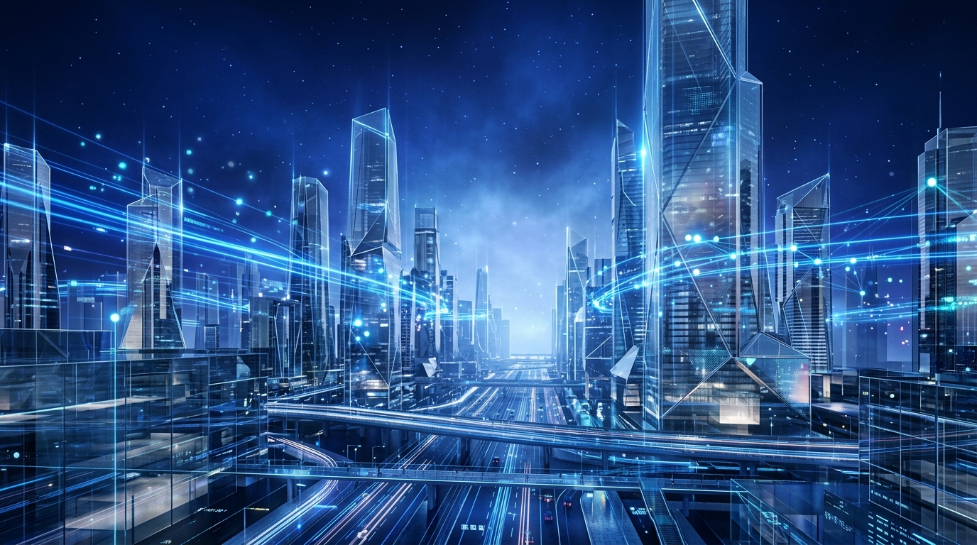 Digital Skyline Background